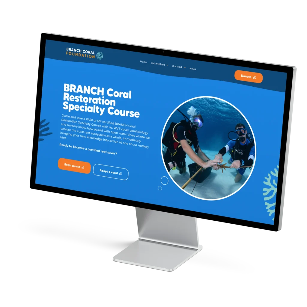 website ontwikkeling voor branch coral foundation